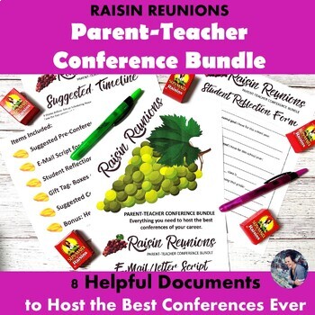 Preview of Parent-Teacher Conference Bundle- Student Led Conferences- Conference Templates