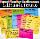 Parent-Teacher Conference Editable Forms: Reminders, Pre/P