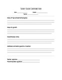 Parent-Teacher Conference Form