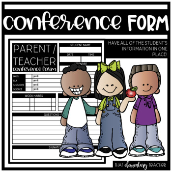Preview of Parent + Teacher Conference Form