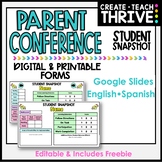 Parent Teacher Conference Form | Editable