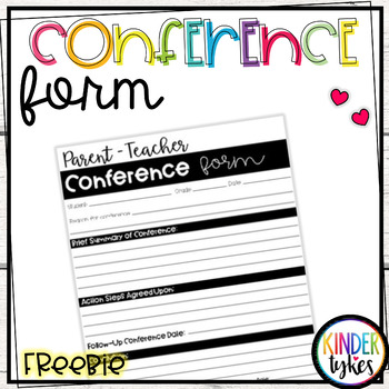 Preview of Parent-Teacher Conference Form Freebie