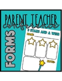 Parent Teacher Conference Form | Stars and a Wish | Editab