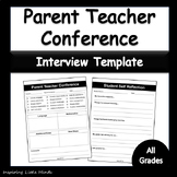 Parent Teacher Conference Form | Student Self Reflection Included