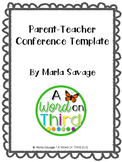 Parent-Teacher Conference Form Template