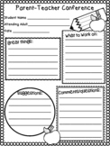 Parent Teacher Conference Form {Texas Twist Scribbles}