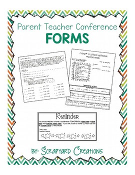 Preview of Parent Teacher Conference Forms (Distance Learning)