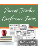 Parent Teacher Conference Forms! Conference Reminder Slips