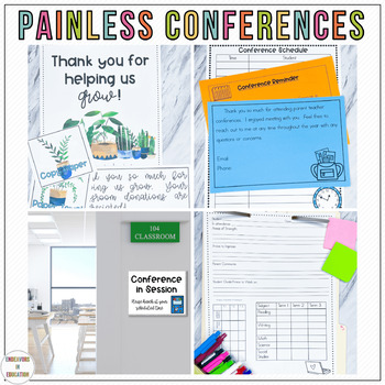 Preview of Parent Teacher Conference Forms | Reminder and Sign Up Sheet
