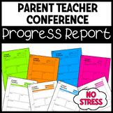 Parent Teacher Conference Forms - Editable Progress Report