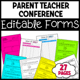 Parent Teacher Conference Forms Editable Sign up Sheet, Re