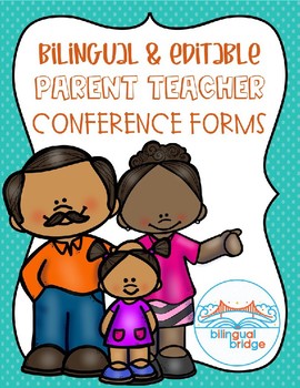 Preview of Parent Teacher Conference Forms (English and Spanish). EDITABLE!