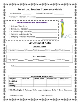 Preview of Parent-Teacher Conference Forms Packet