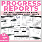 Parent Teacher Conference Forms - Progress Reports - Digit