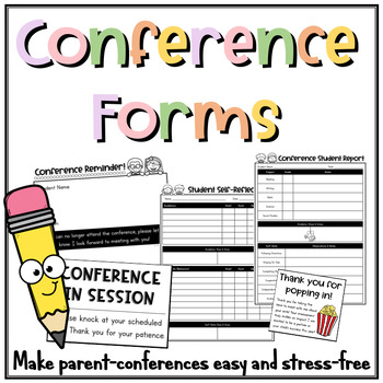 Preview of Parent Teacher Conference Forms - Reminders, Reports, and More