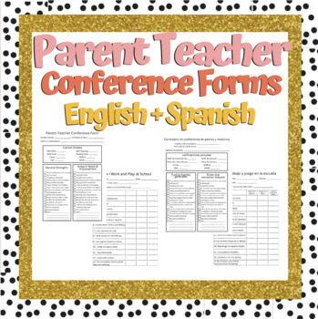 Preview of English/Spanish - Parent Teacher Conference - Student Self Eval - Map/Acadience