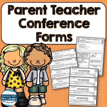 Preview of Parent Teacher Conference Forms and Notes