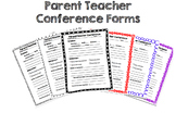 Parent/Teacher Conference Forms and Reminders Bundle