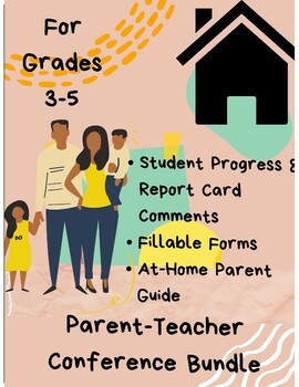 Preview of Parent Teacher Conference Forms and Report Card Comments Grades 3-5