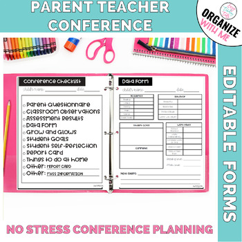 Preview of Parent Teacher Conference Forms (editable)
