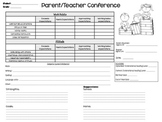 Parent Teacher Conference Forms with Student Reflection Sheets