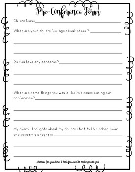 Parent Teacher Conference Freebie by Kandid Kids | TPT