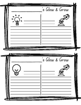 Preview of Parent Teacher Conference-Glow and Grow