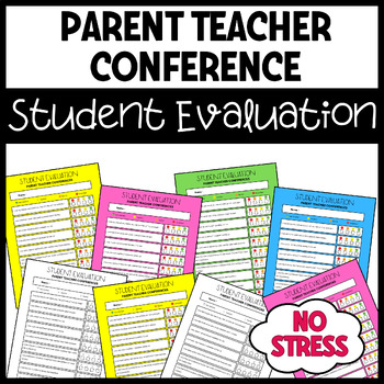 Preview of Parent Teacher Conference / Interview Templates EDITABLE : Student Evaluation