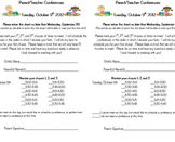 Parent Teacher Conference Letters Pack