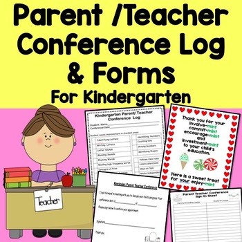 Preview of Parent/Teacher Conference Checklist of Skills for Kindergarten, Conference Forms