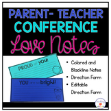 Parent Teacher Conference Love Notes