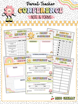 Preview of Parent Teacher Conference Note & Forms | EDITABLE | Spring Themed