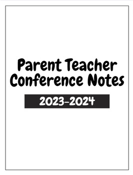 Preview of Parent Teacher Conference Notes Editable!