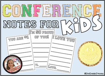 Preview of Parent-Teacher Conference Notes for Kids