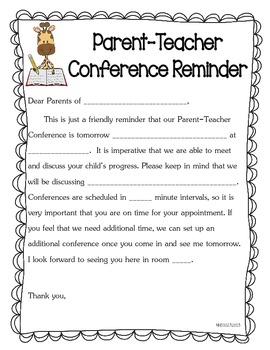 Parent-Teacher Conference Packet by Nora Dorado | TpT
