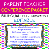 Parent Teacher Conference Forms {EDITABLE & BILINGUAL} Eng