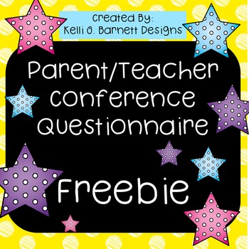 Preview of Parent Teacher Conference Parent Questionnaire