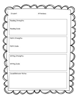 Parent-Teacher Conference Planner by Hartlow Teaching | TPT