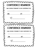 Parent Teacher Conference Reminder