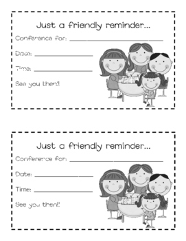 Parent / Teacher Conference Reminder Note by Danielle Boucher | TpT