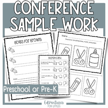 Preview of Parent Teacher Conference Sample Work | Pre-K Report Card