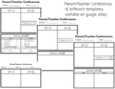 Parent/Teacher Conference Sheet