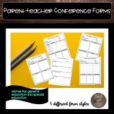 Parent Teacher Conference forms-general education or speci