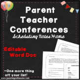 Parent Teacher Conference Forms Editable Notes Reminder Sl