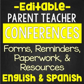 Preview of Parent Teacher Conferences EDITABLE