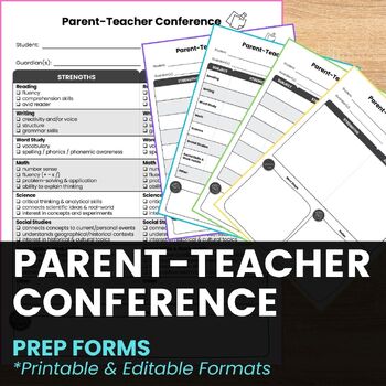 Preview of Parent Teacher Conferences — Easy Prep Forms