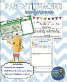 Parent/Teacher Conferences (Editable Slides, Notes Sheet)