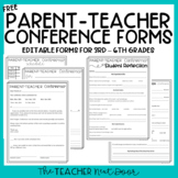 Free Parent-Teacher Conferences Packet for 3rd - 6th Grade