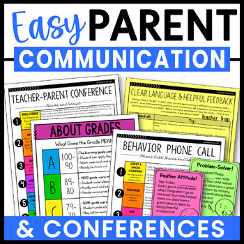 Preview of Parent Communication - Parent Teacher Conferences - Positive Notes Home EDITABLE