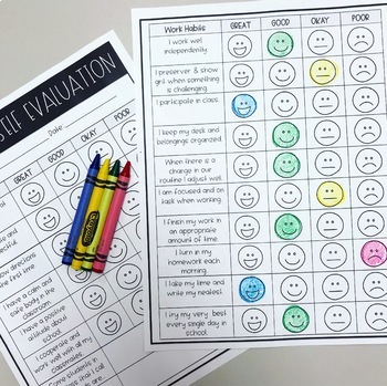 Parent Teacher Conferences- Self Evaluation - Editable! by Ms White in ...